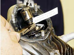 Photo 1 - Photo showing details of improper exhaust valve adjustment for No. 3 cylinder